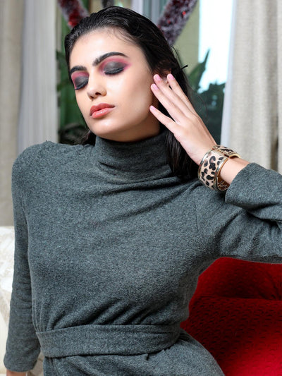 Women's Animal Print Wide Bracele