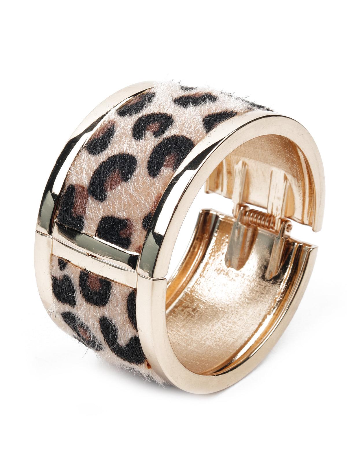 Women's Animal Print Wide Bracele