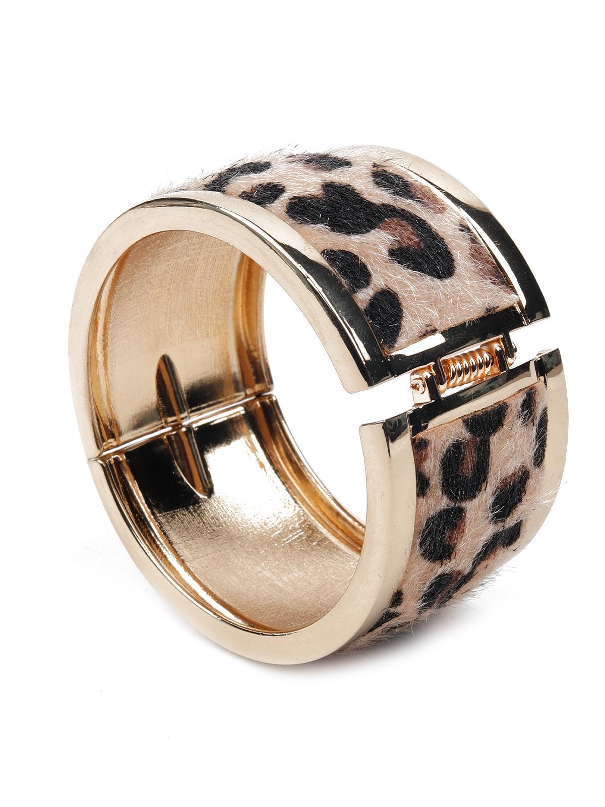 Women's Animal Print Wide Bracele