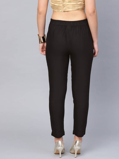Women's Cotton Solid Straight Pants