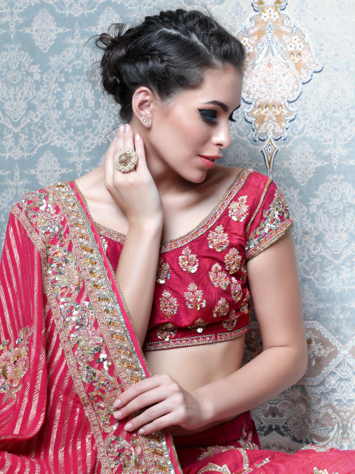 Women's Beautiful Pearl Embellished Finger Rin