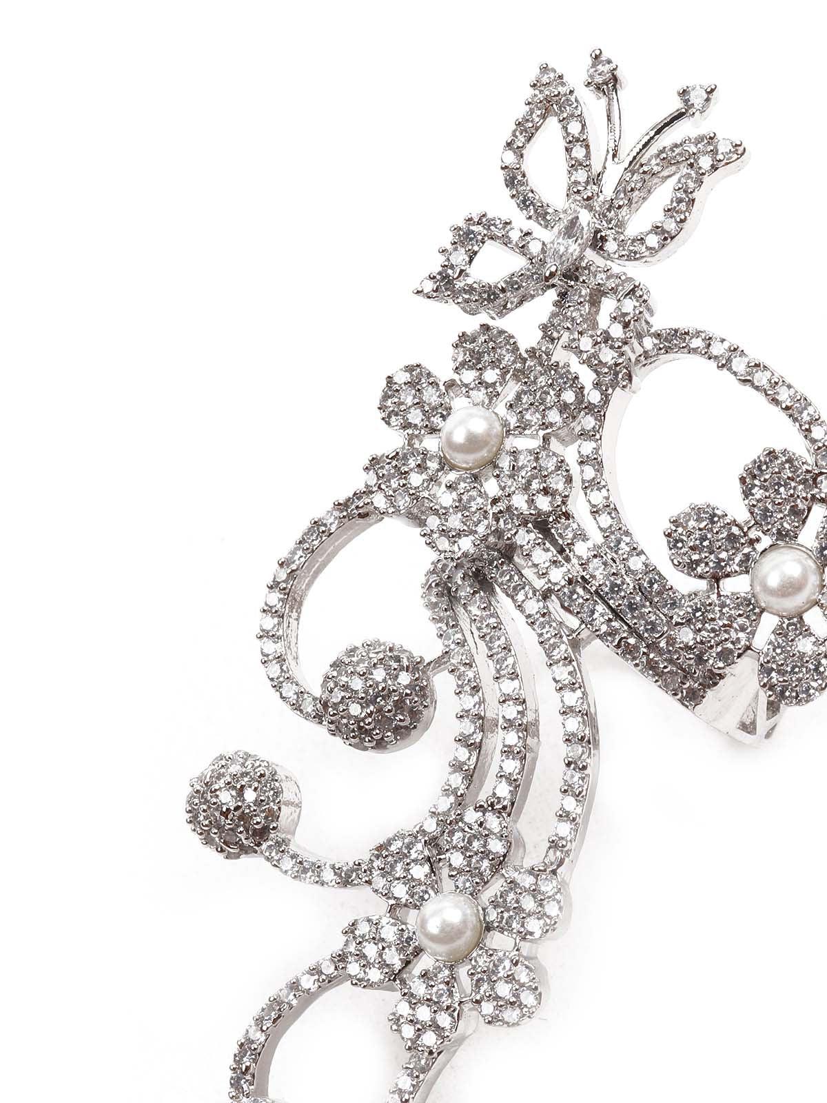 Women's Big White Austrian Diamond Studded Rin