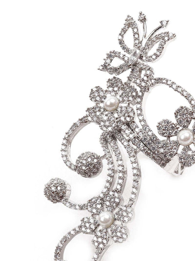 Women's Big White Austrian Diamond Studded Rin