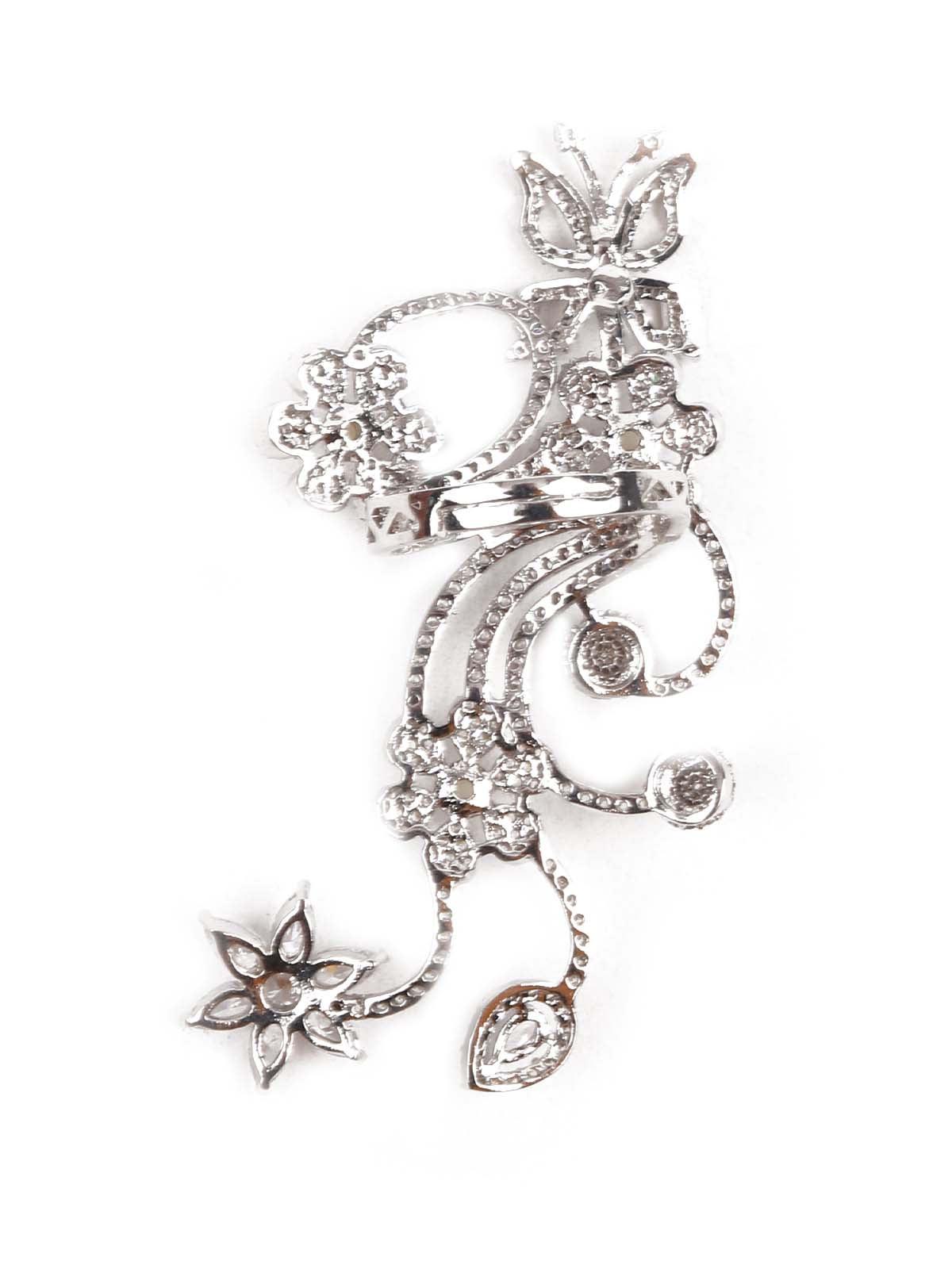 Women's Big White Austrian Diamond Studded Rin