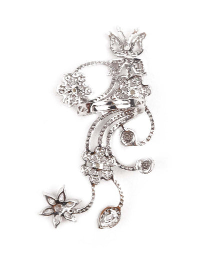 Women's Big White Austrian Diamond Studded Rin