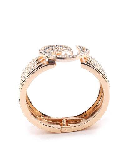 Women's Broad Gold Studded Bracelet For Wome
