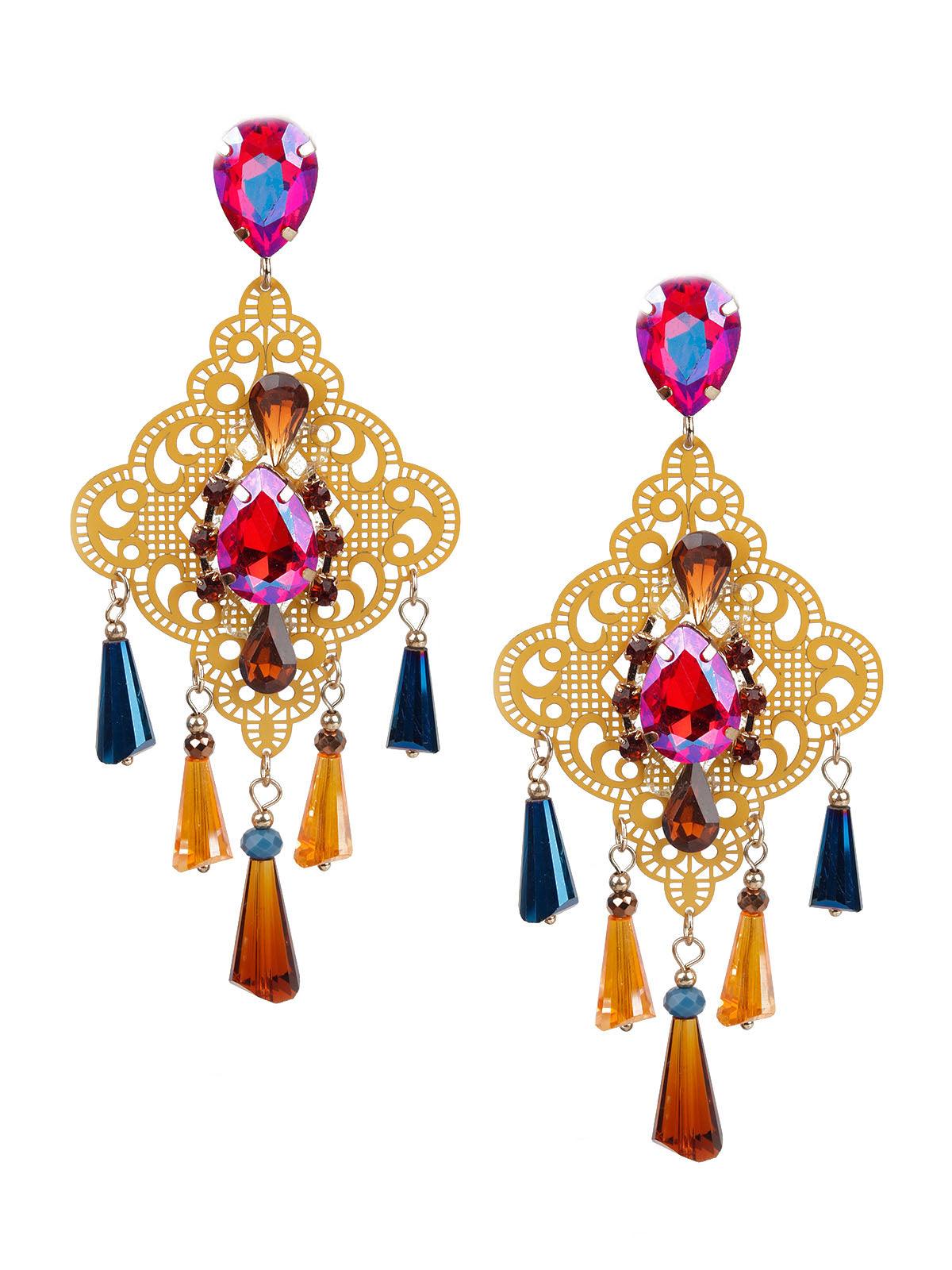 Women's Classy Multicolored Dangle Earring