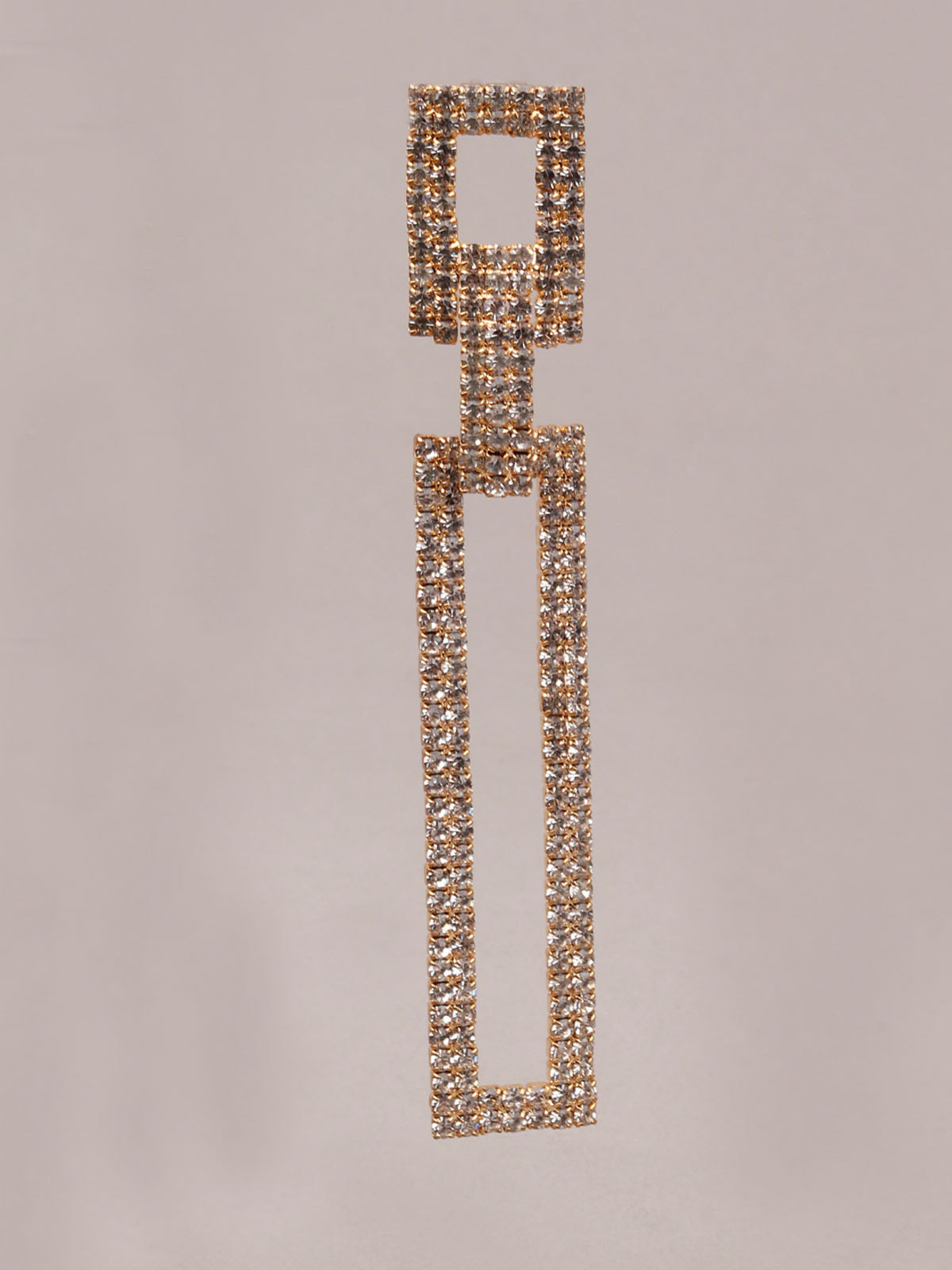 Women's White And Gold Dangle Earring