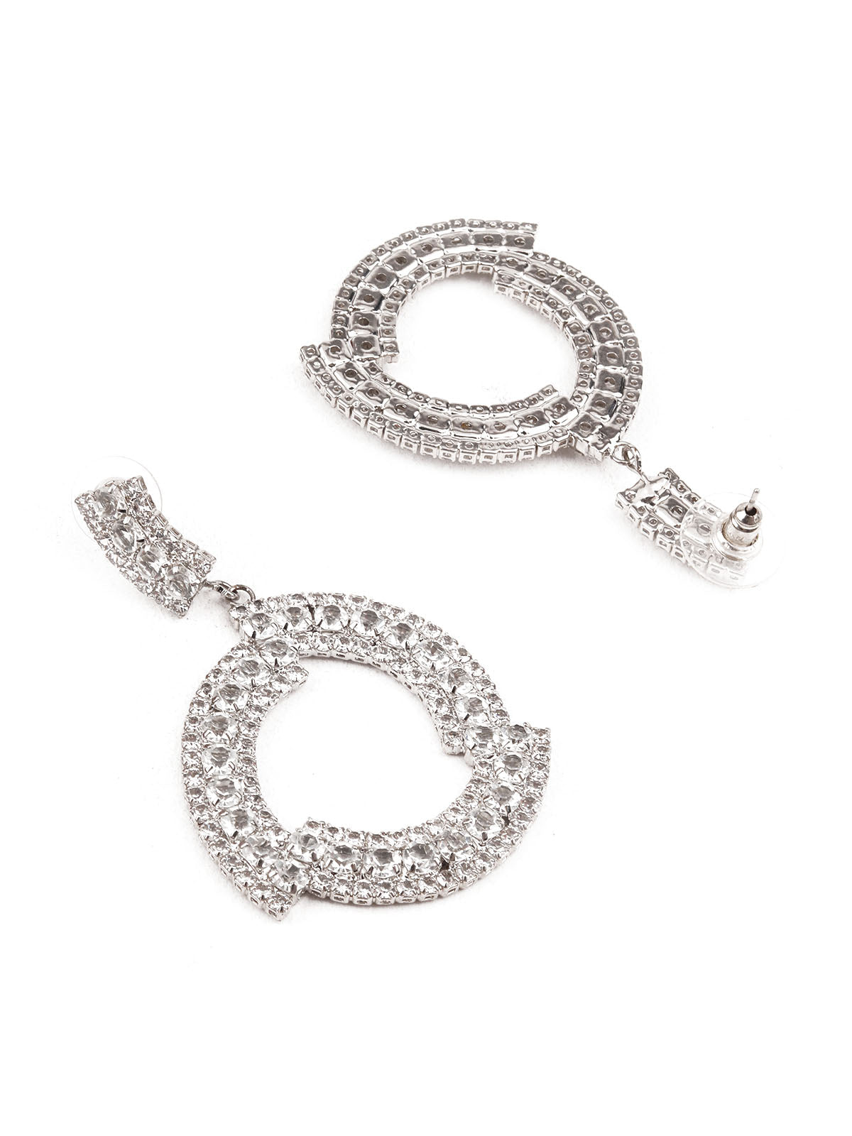 Women's Sunshine Big White Hoop Earring