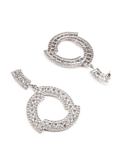 Women's Sunshine Big White Hoop Earring