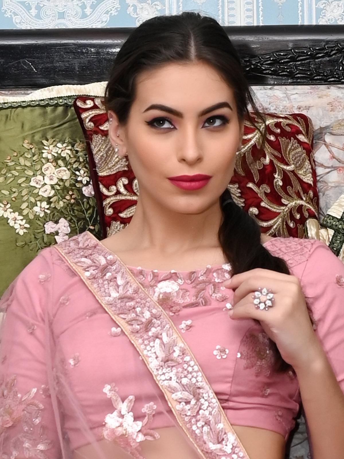 Women's Embellished Austrian Diamond Studded Rin