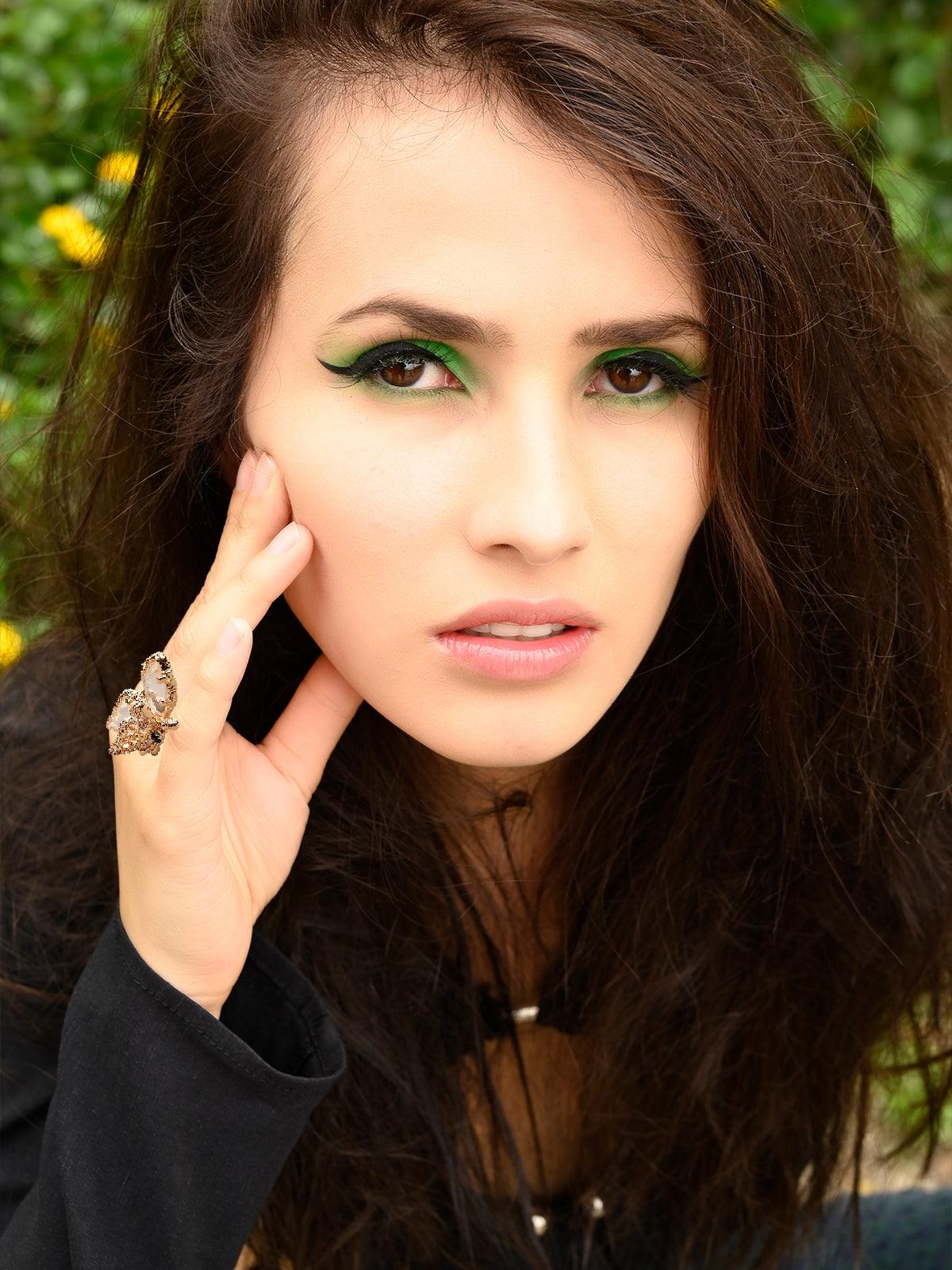 Women's Exclusive Gold-Tone Finger Ringã‚