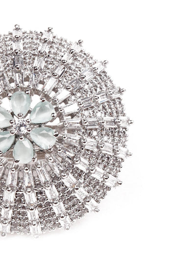 Women's Fully Crystal-Embellished Oversized Rin