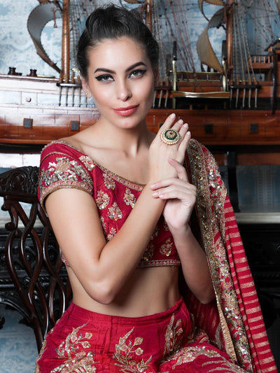 Women's Gold  Embellished Rin