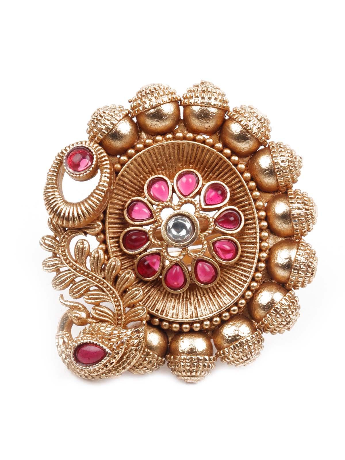 Women's Gold  Embellished Rin