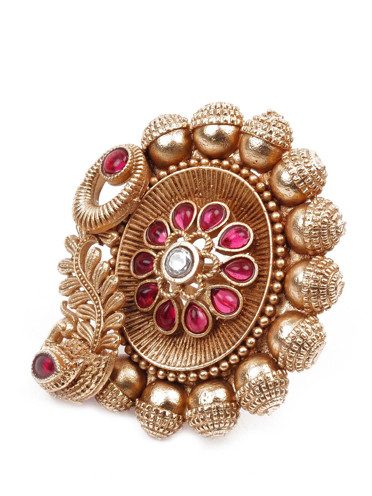 Women's Gold  Embellished Rin