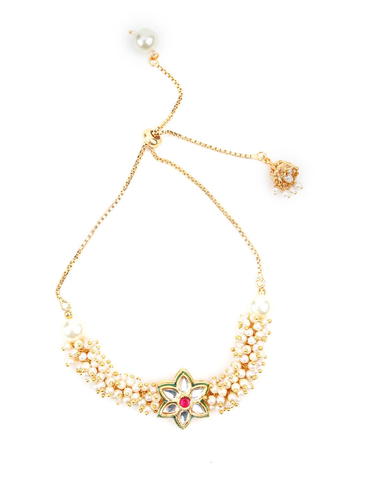 Women's Gold Tone Pretty Pearl Bracele