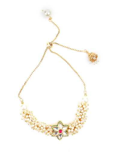 Women's Gold Tone Pretty Pearl Bracele