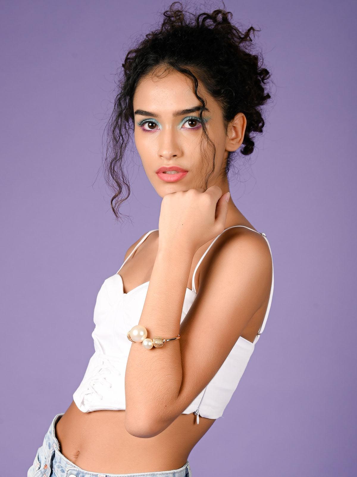 Women's Gold-Tone Stunning Embellished Bracele