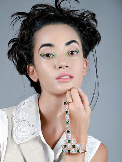 Women's Gorgeous Deep Gold-Tone Bracelet Ring For Wome