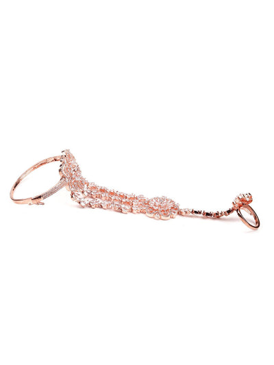 Women's Gorgeous Diamantã© Studded Rose Gold Bracelet Rin