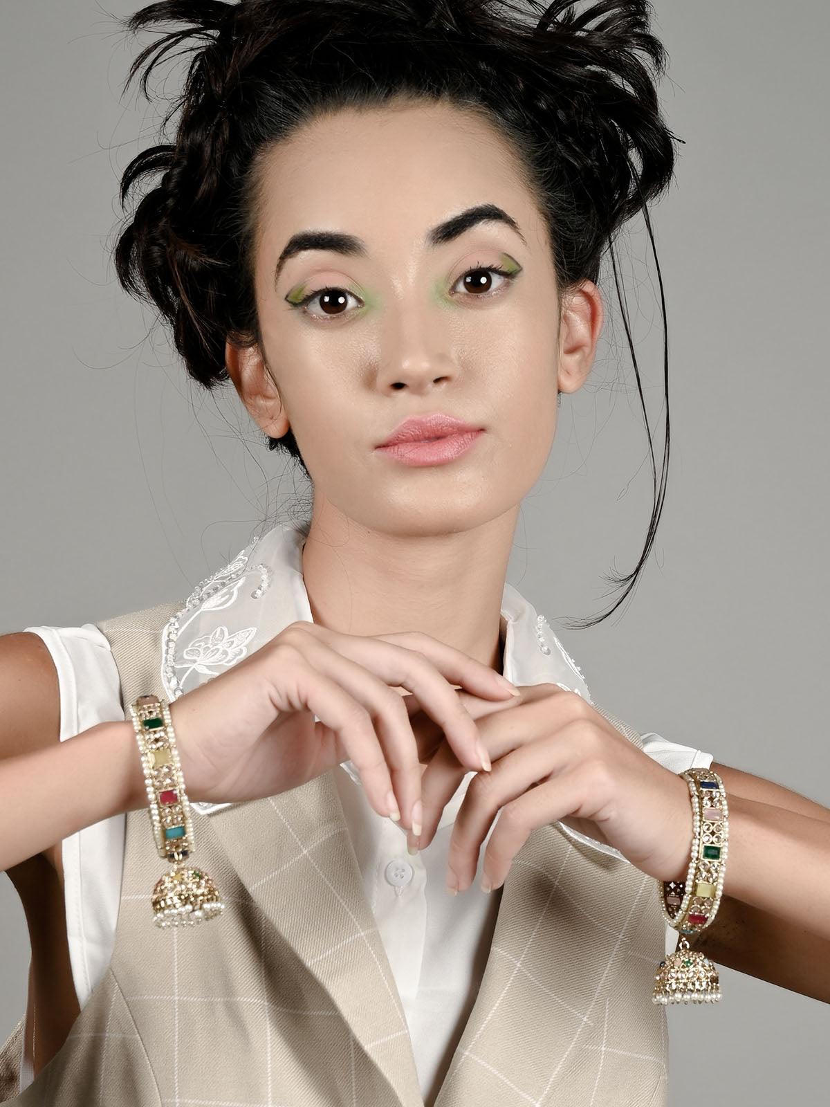 Women's Gorgeous Embellished Pair Kada For Wome