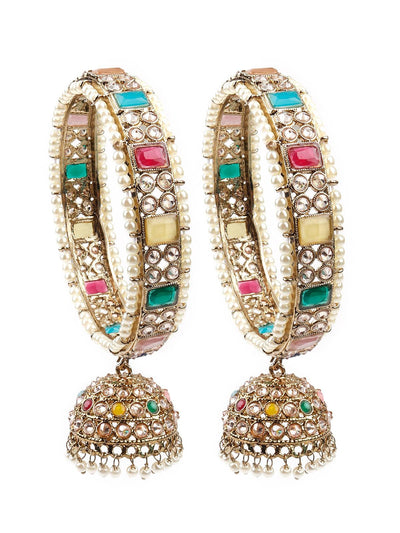 Women's Gorgeous Embellished Pair Kada For Wome