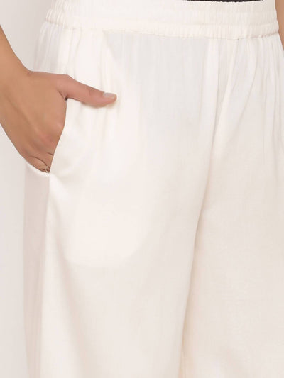 Women's Rayon Embellished Wide-Leg Palazzo