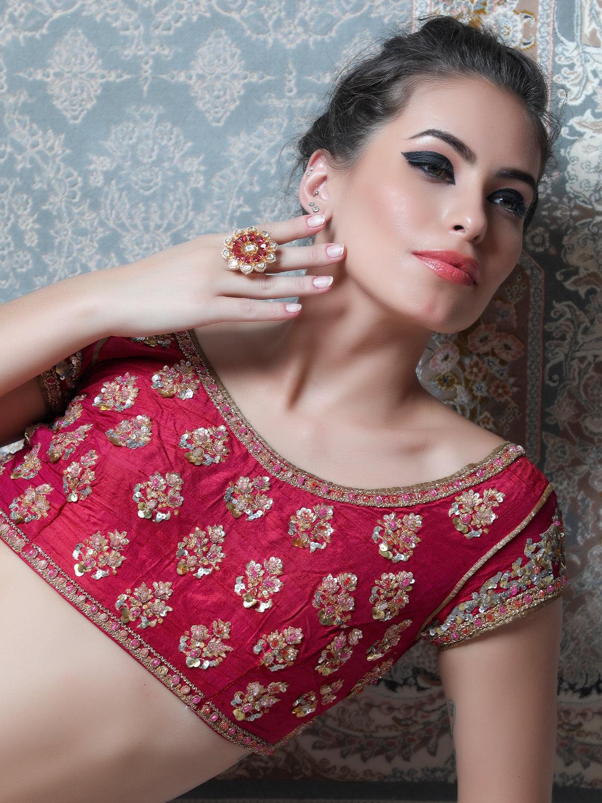 Women's Kundan Embellished Finger Rin