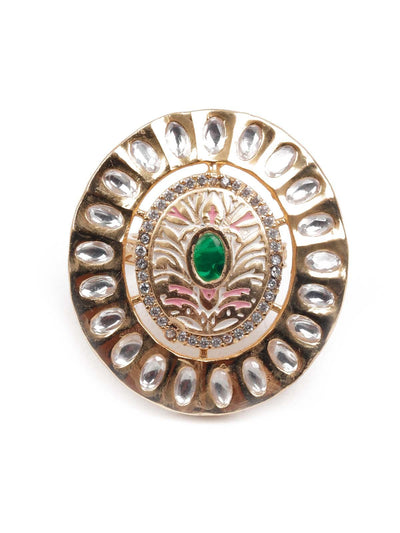 Women's Kundan Embellished Finger Rin