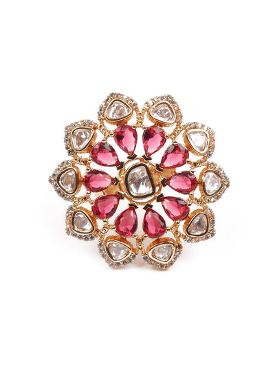 Women's Kundan Embellished Finger Rin