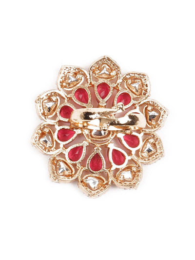 Women's Kundan Embellished Finger Rin