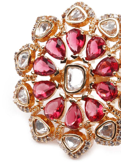 Women's Kundan Embellished Finger Rin