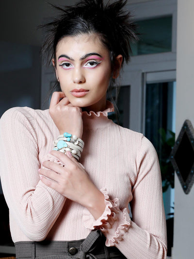 Women's Multilayered Wide Bracele