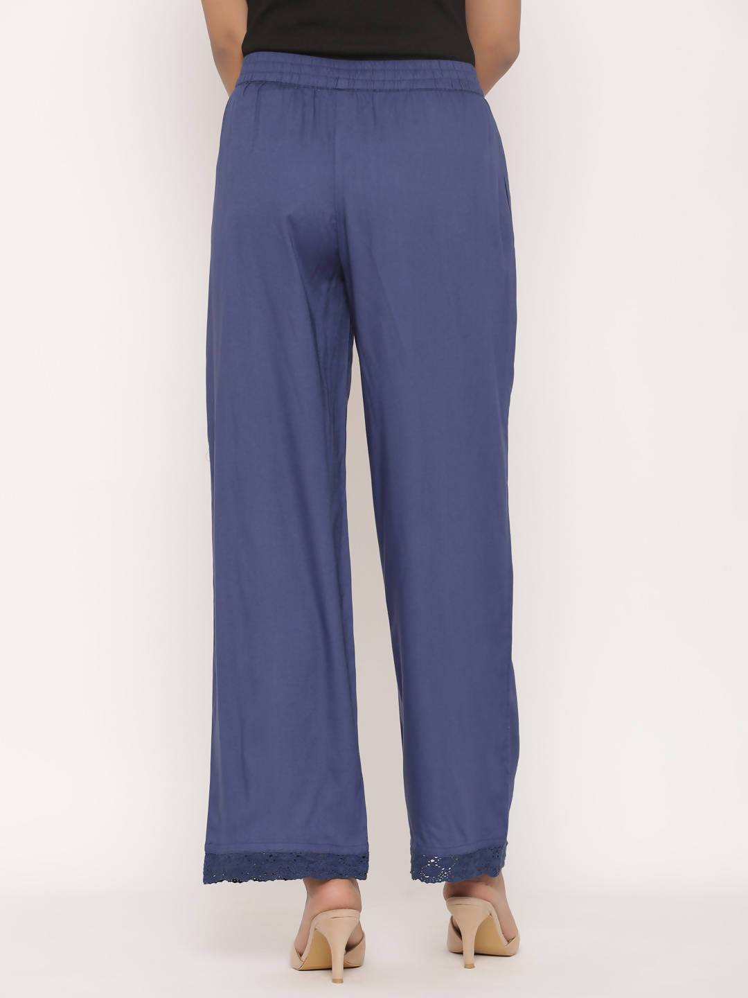 Women's Rayon Embellished Wide-Leg Palazzo