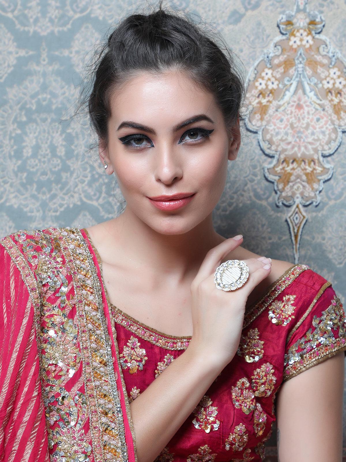 Women's Pearl  Embellished Rin