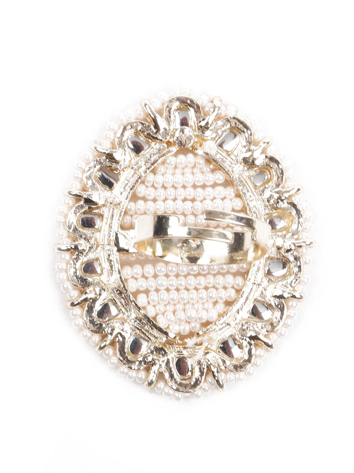 Women's Pearl  Embellished Rin