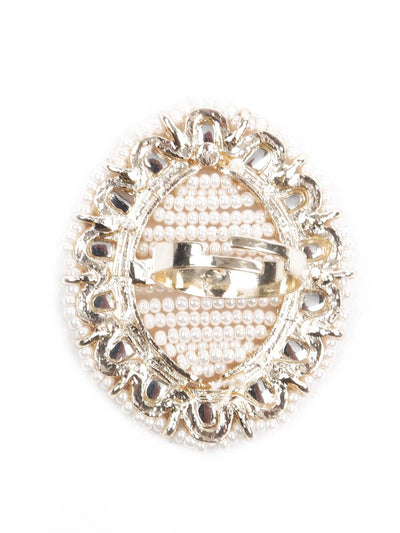 Women's Pearl  Embellished Rin