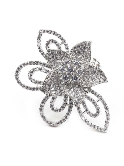 Women's Platinum Plated Diamond Rin