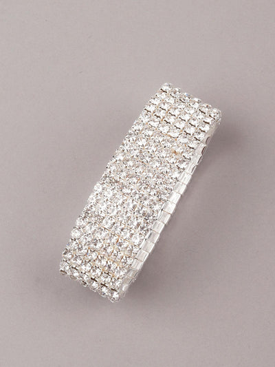 Women's Silver Artifical Diamond Embellished Bracelet For Wome