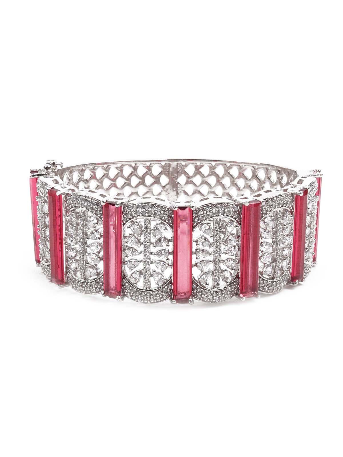 Women's Sparkling German Rhodium Embellished Bracele