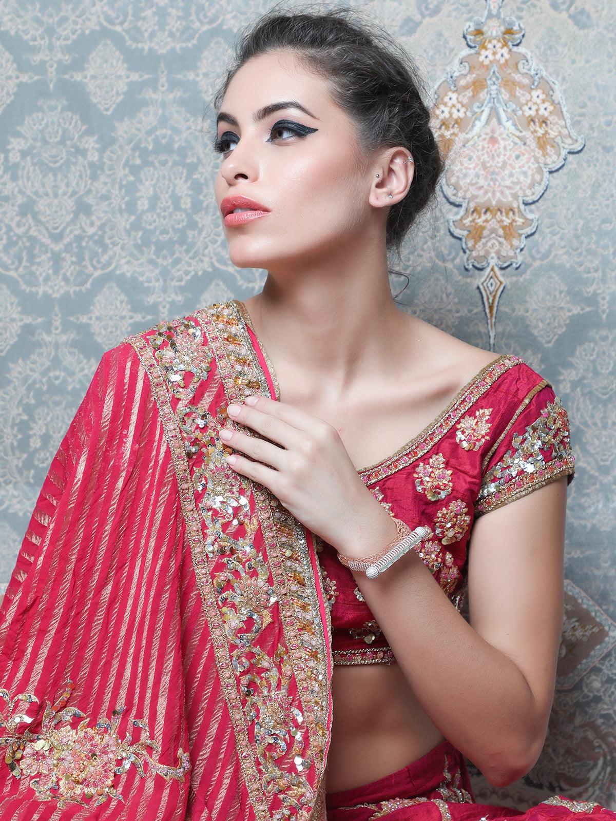 Women's Sparkling Rose Gold Embellished Bracele