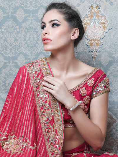 Women's Sparkling Rose Gold Embellished Bracele