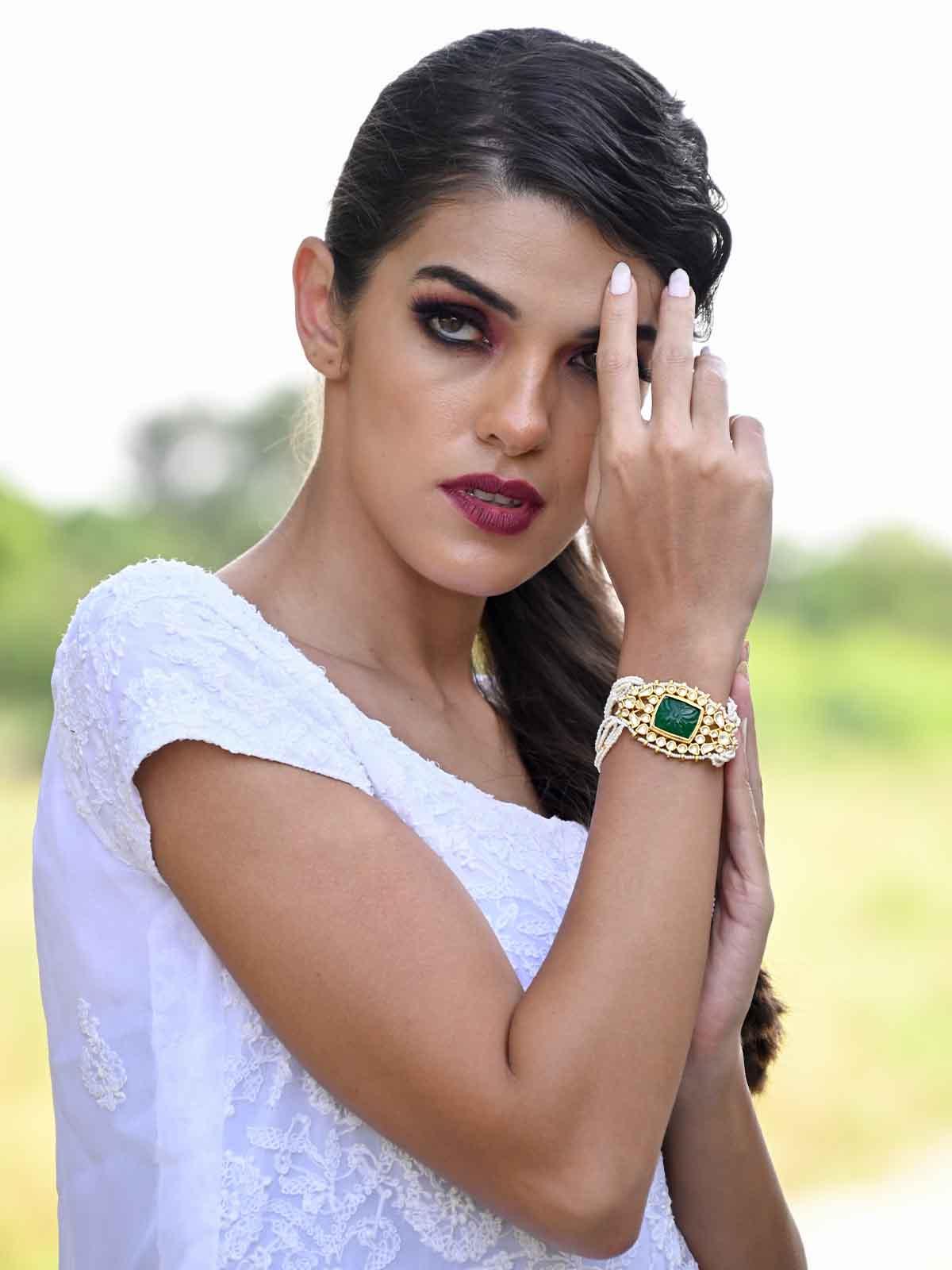 Women's Stunning Embellished Gold Bracele