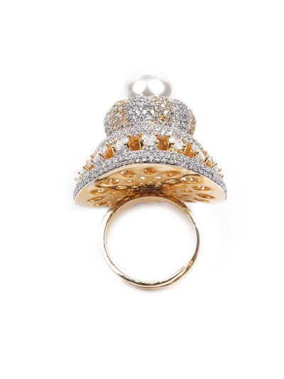 Women's Stunning Gold And Diamond Rin