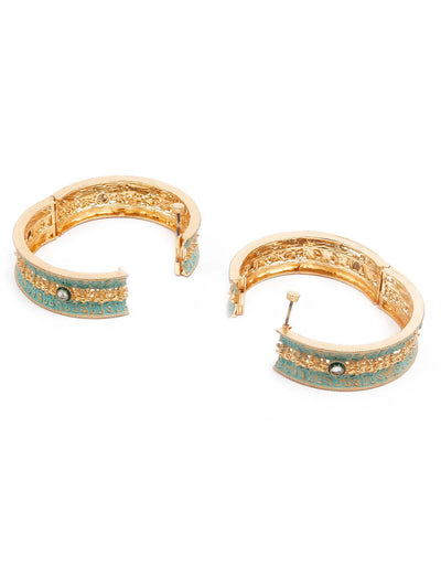 Women's Stunning Gold And Green Ethnic Bracele