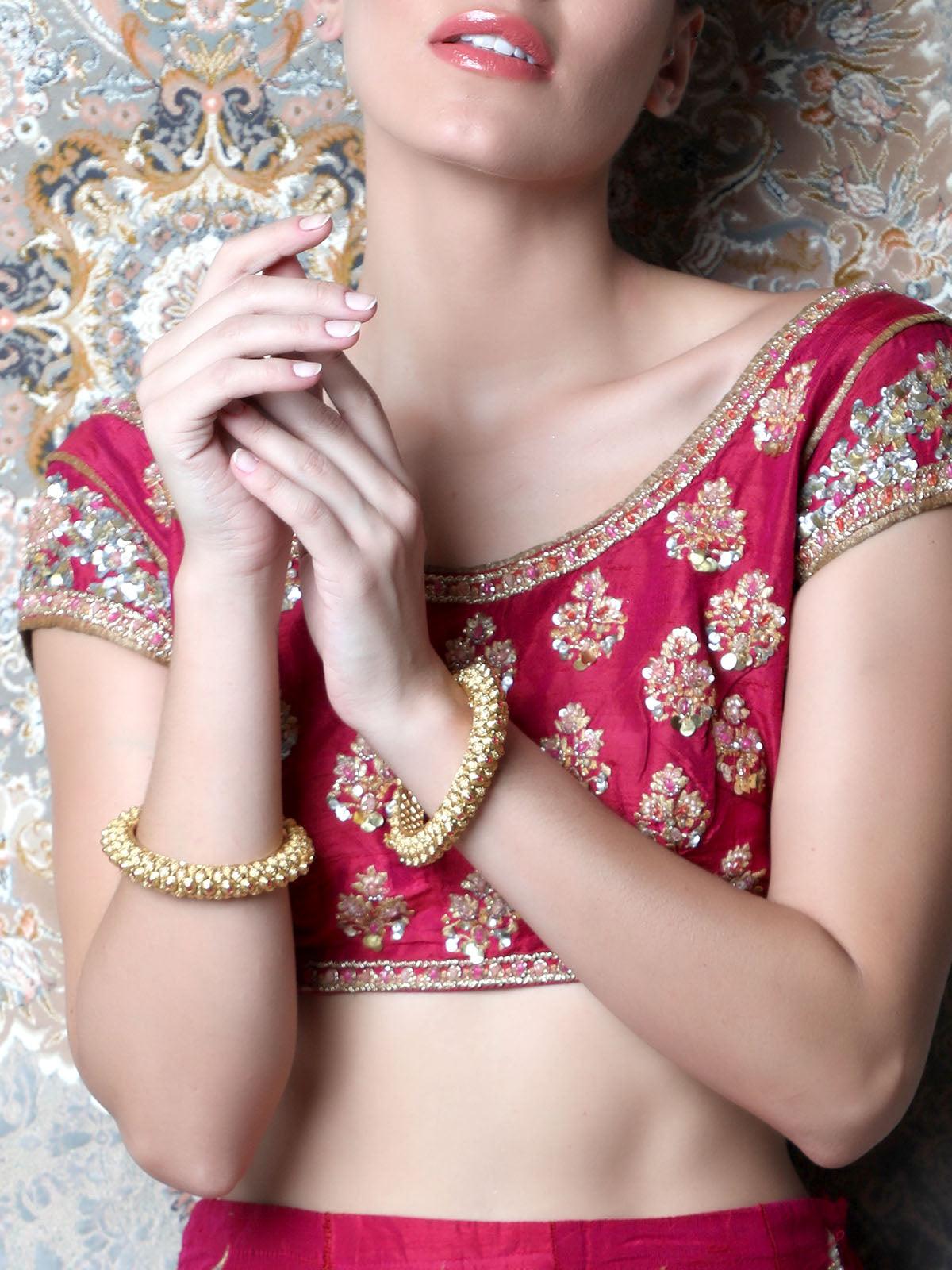 Women's Stunning Gold Ethnic Bracele