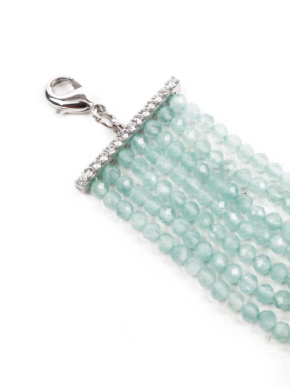 Women's Stylish Embellished Floral Pearl Bracelet