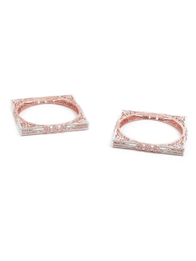 Women's Stylish Square Dual Tone Bracelet