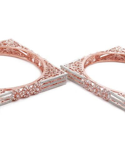 Women's Stylish Square Dual Tone Bracelet